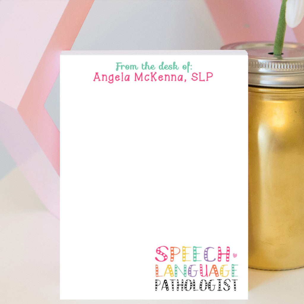 Speech Language Pathologist Notepad