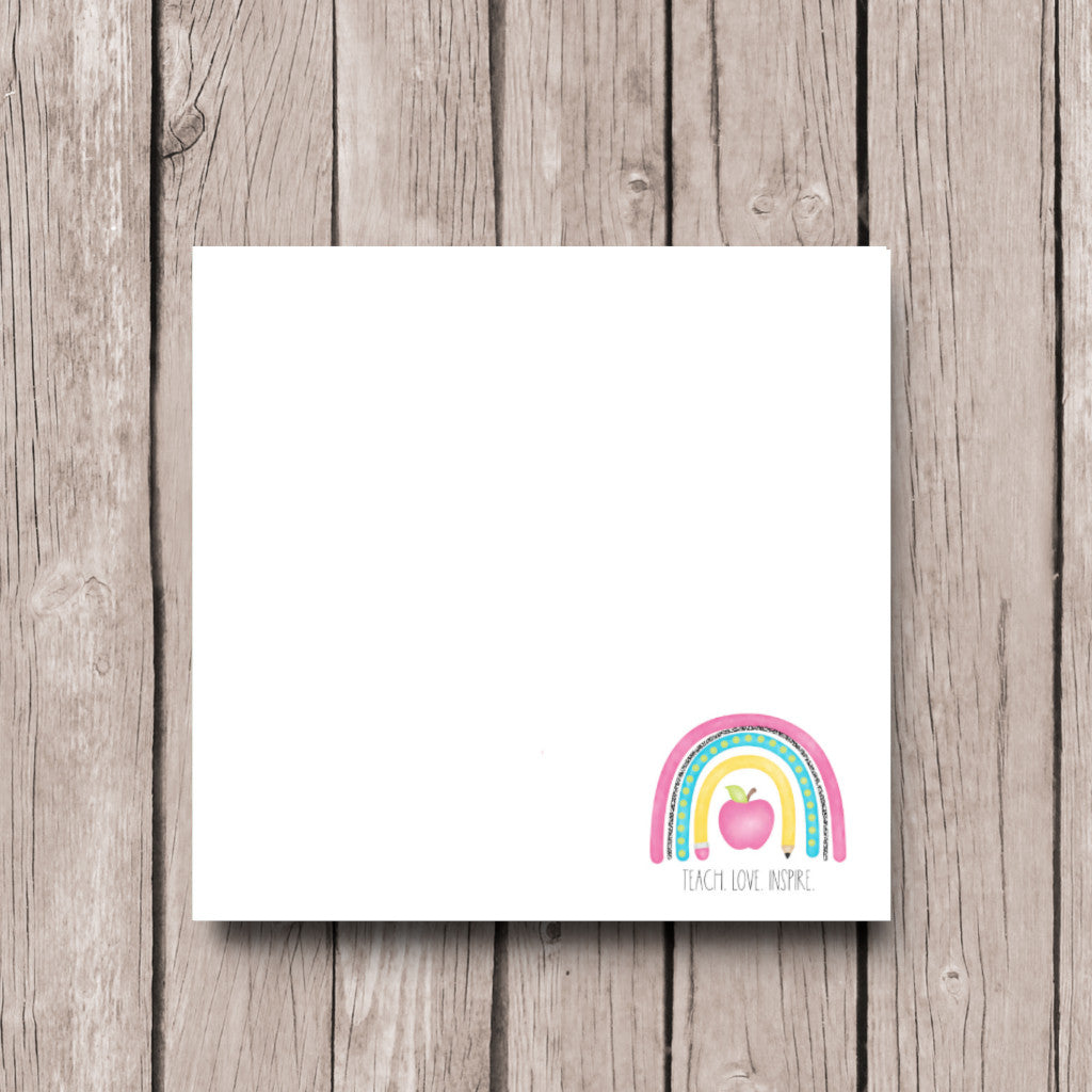 Teacher Rainbow Sticky Note