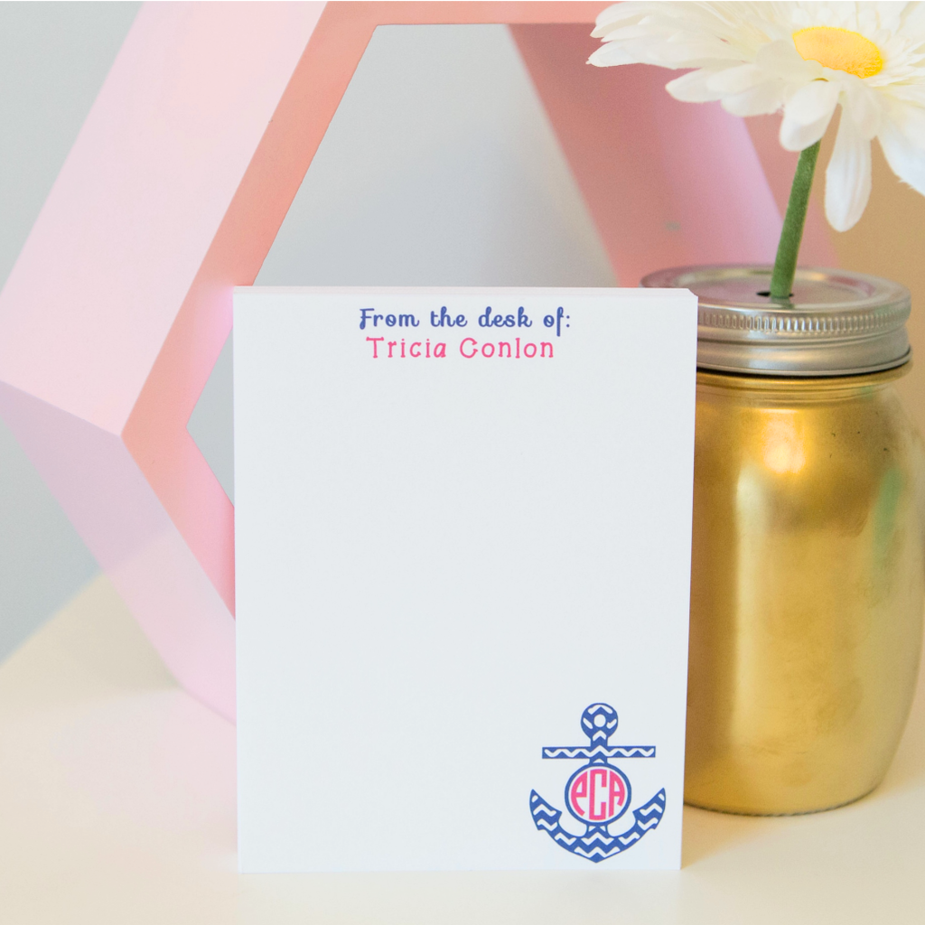 Anchor Monogram Notepad
