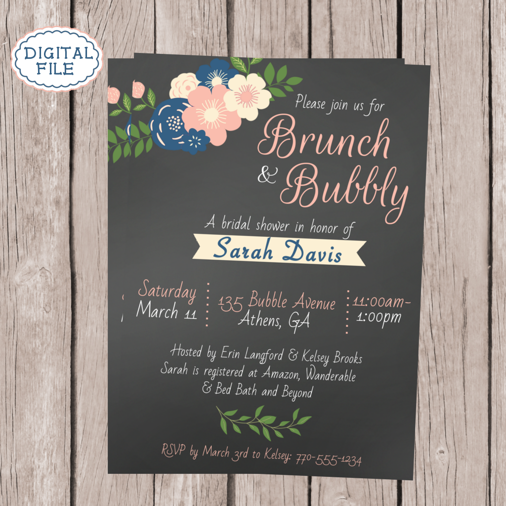 Brunch & Bubbly Invitation