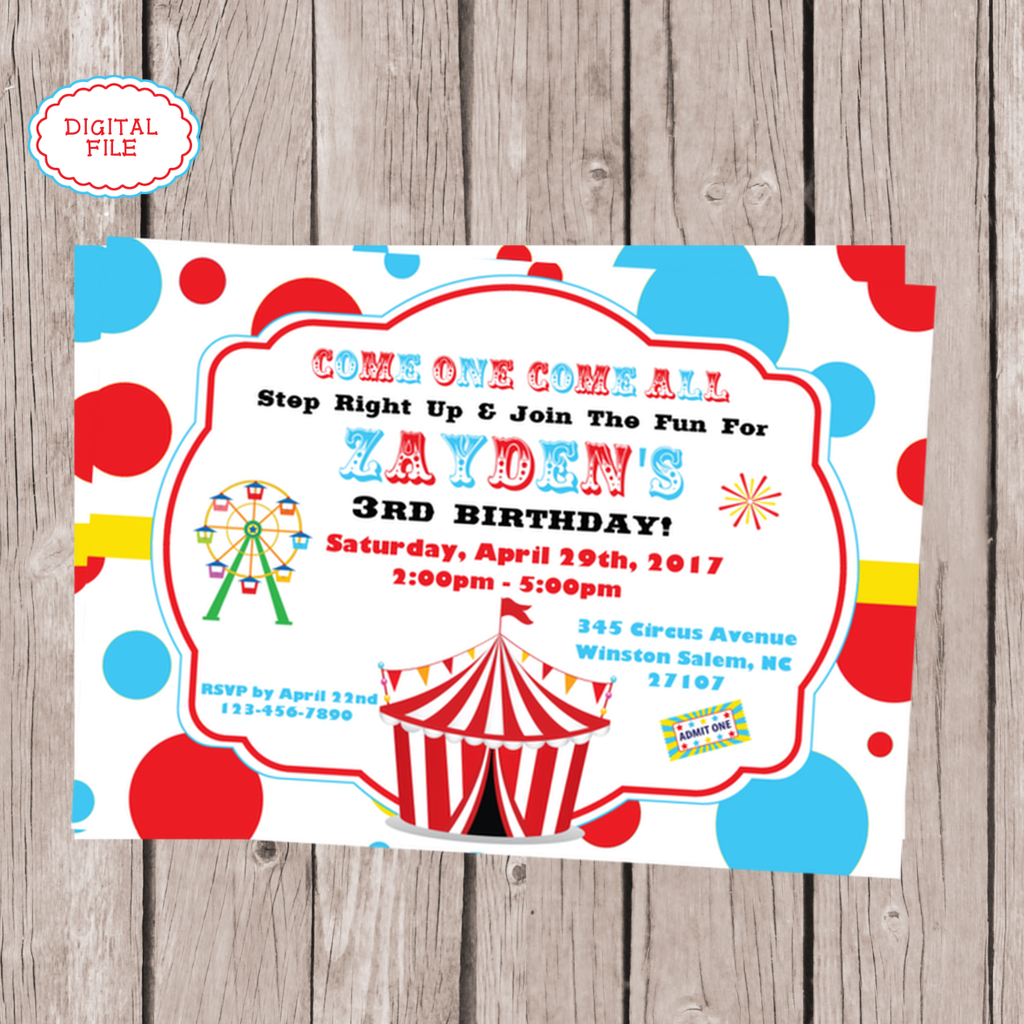 Circus Invitation