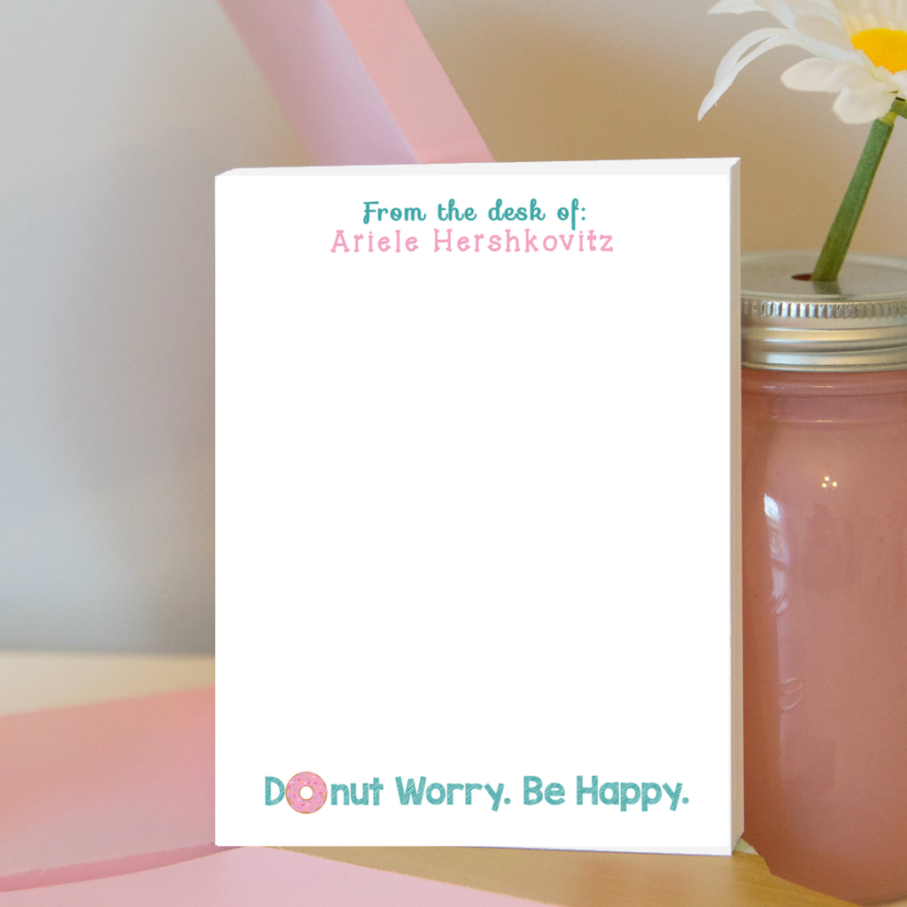 Donut Worry Be Happy Notepad