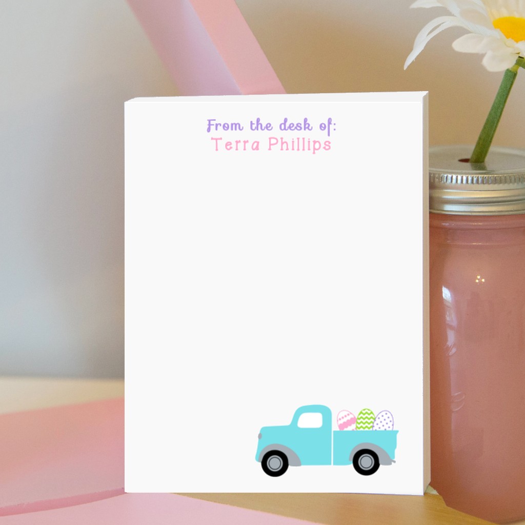 Easter Egg Truck Notepad