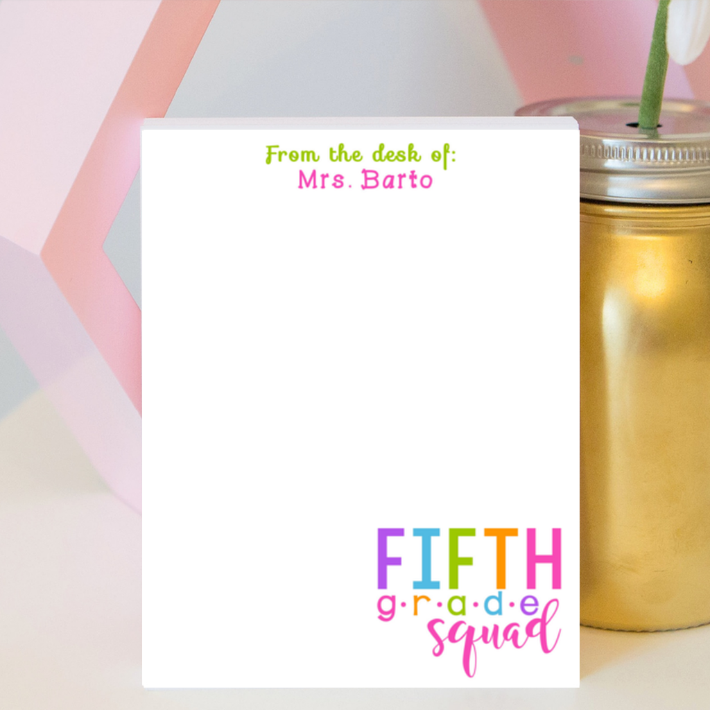 Fifth Grade Squad Notepad