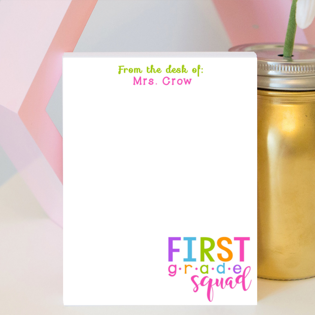 First Grade Squad Notepad
