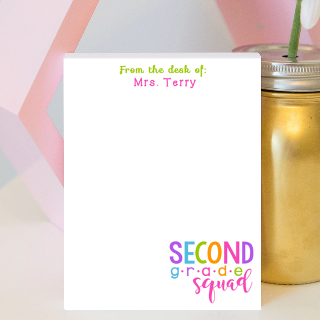 Second Grade Squad Notepad