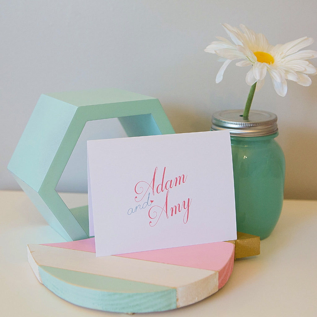 Sweet Heart Couple Notecards