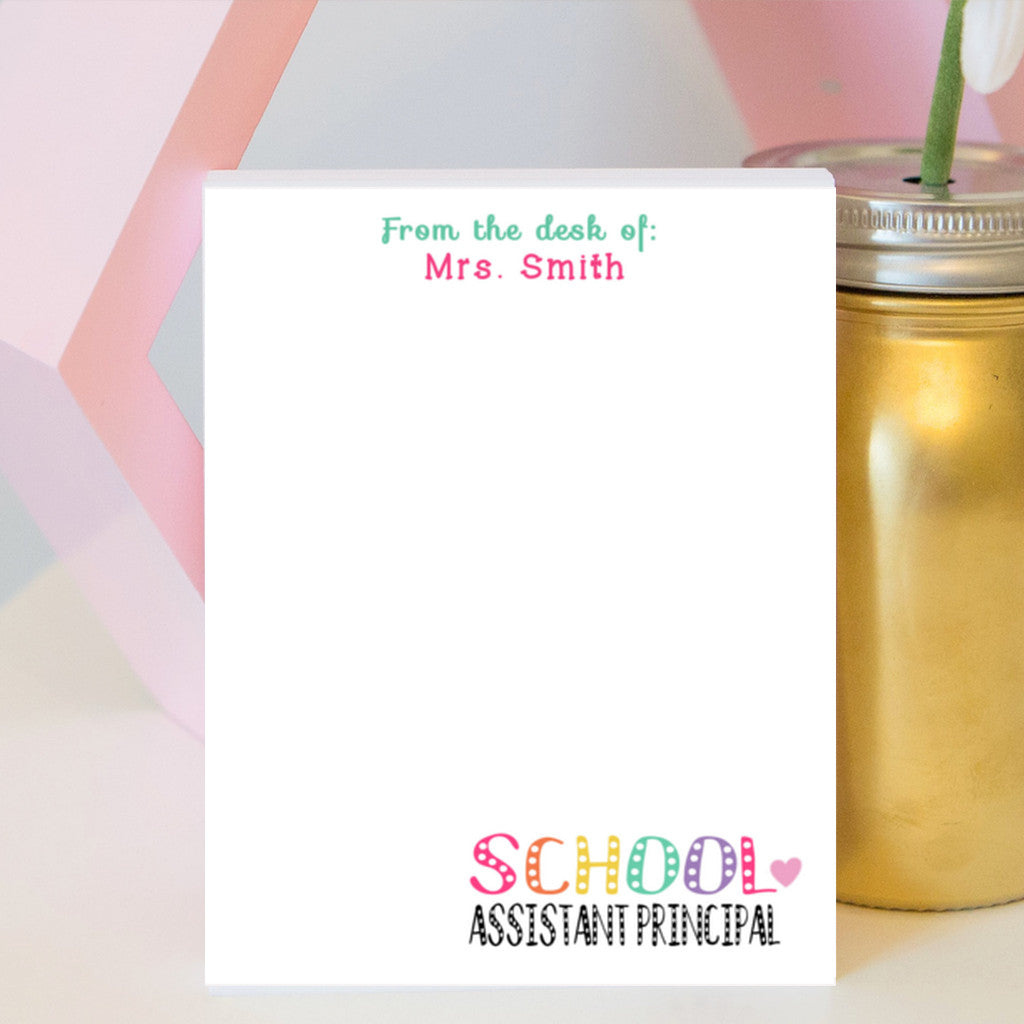 School Assistant Principal Notepad