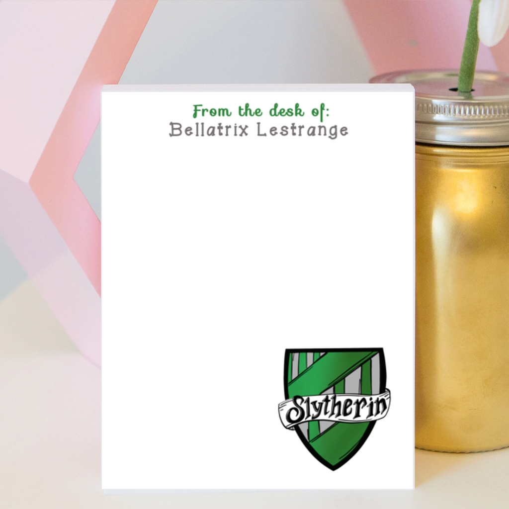 Slytherin House Notepad