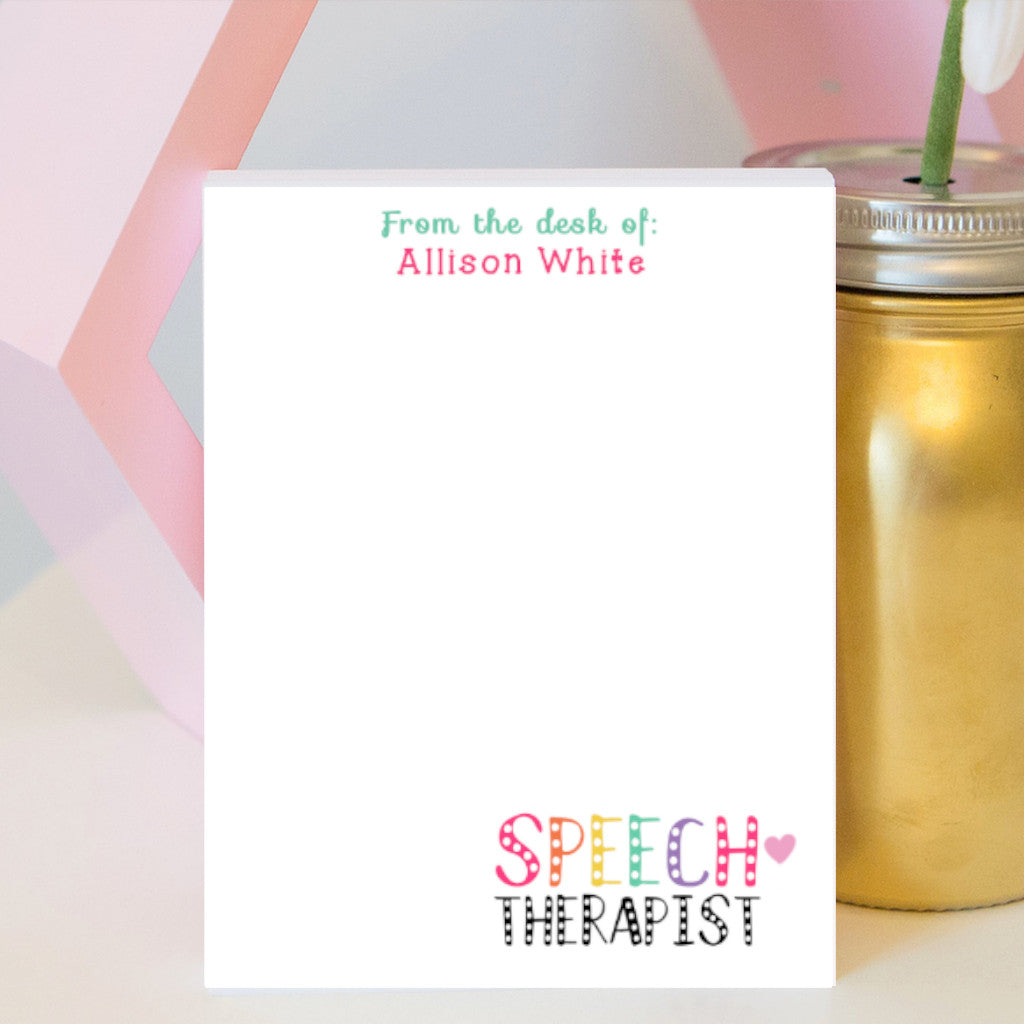 Speech Therapist Notepad