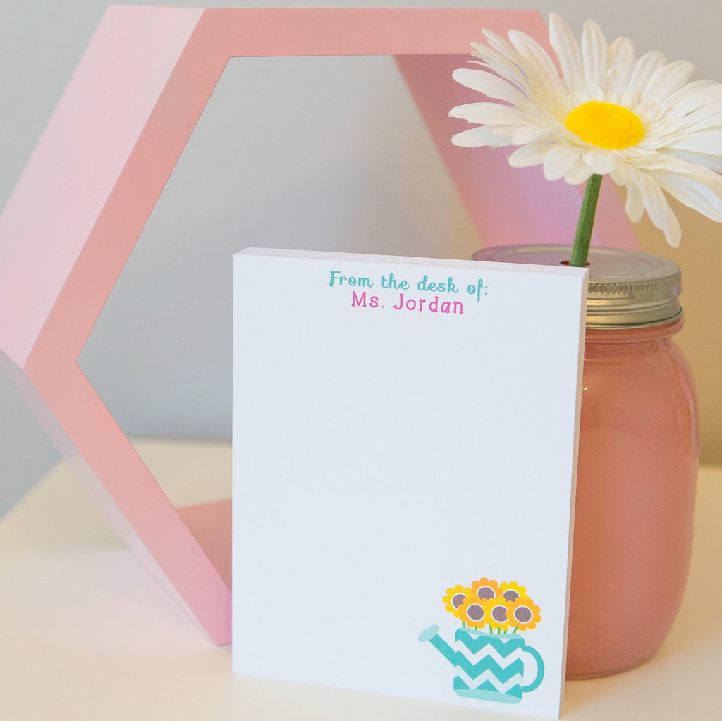 Sunflower Chevron Notepad