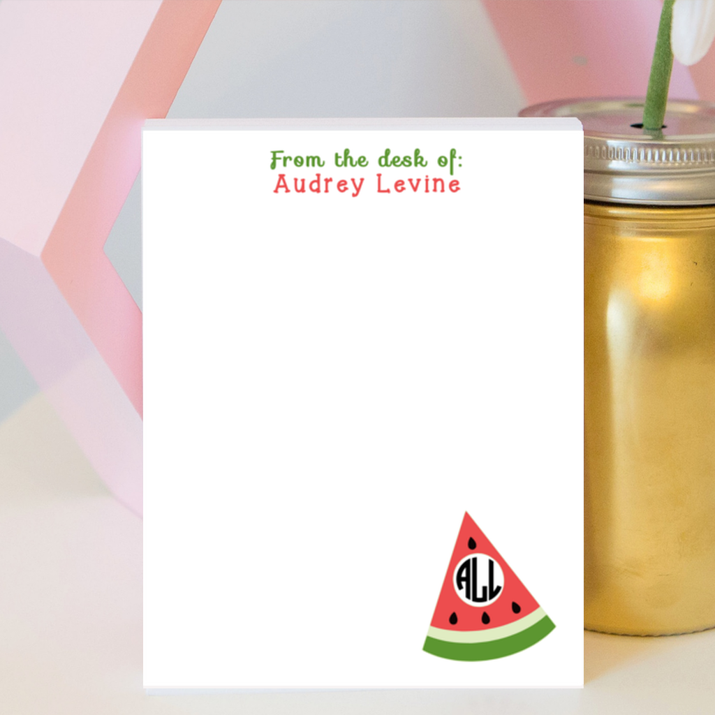 Monogram Watermelon Notepad