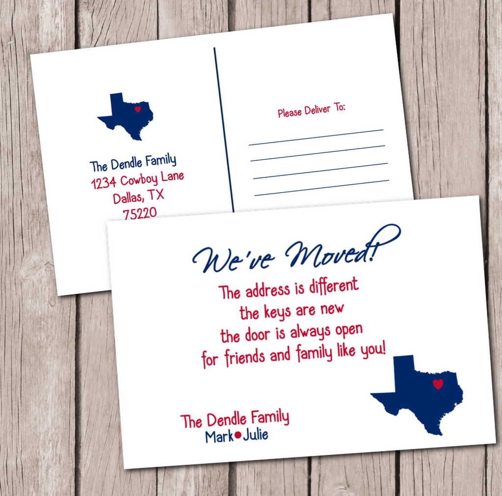 We've Moved Postcards! (Horizontal)