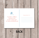 We've Moved Postcards (Vertical)