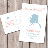 We've Moved Postcards (Vertical)