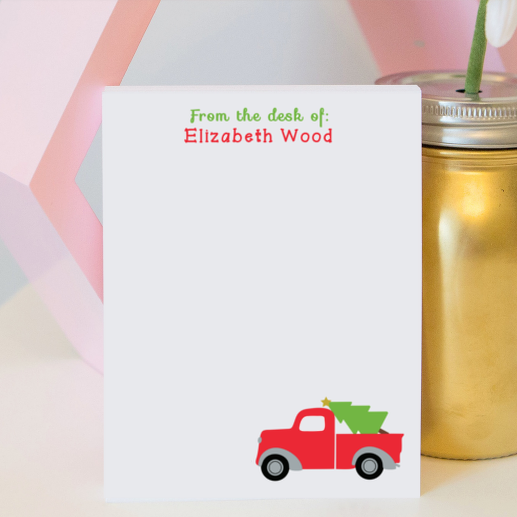 Christmas Truck Notepad