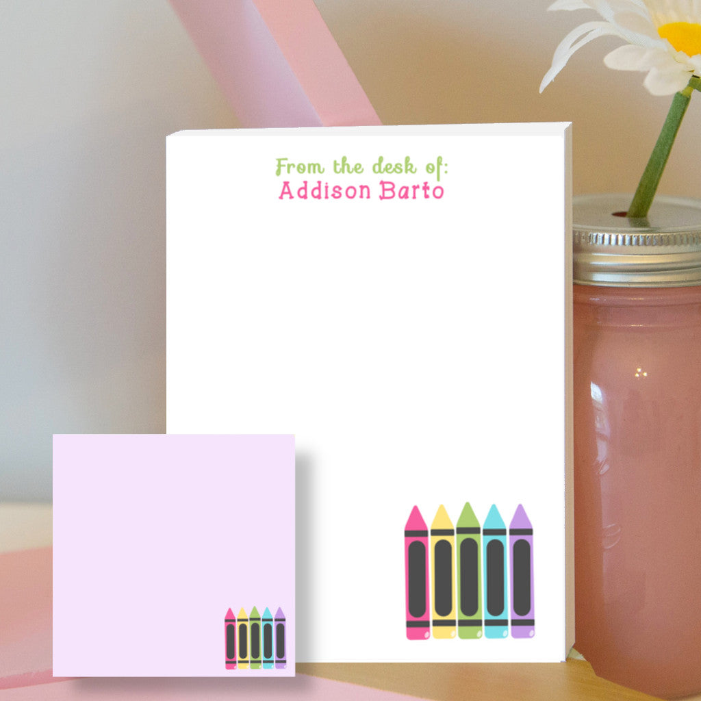 Crayon Sticky Note & Notepad Bundle