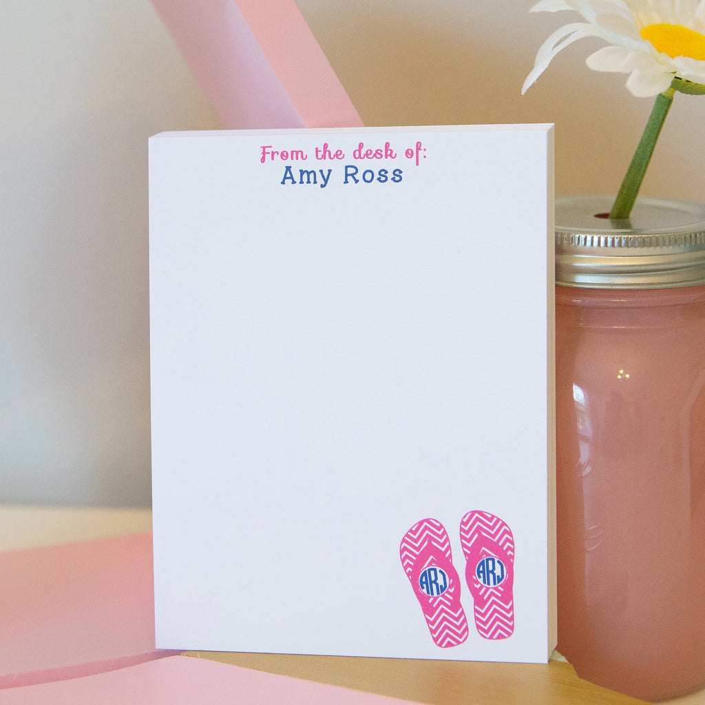 Flip Flop Monogram Notepad