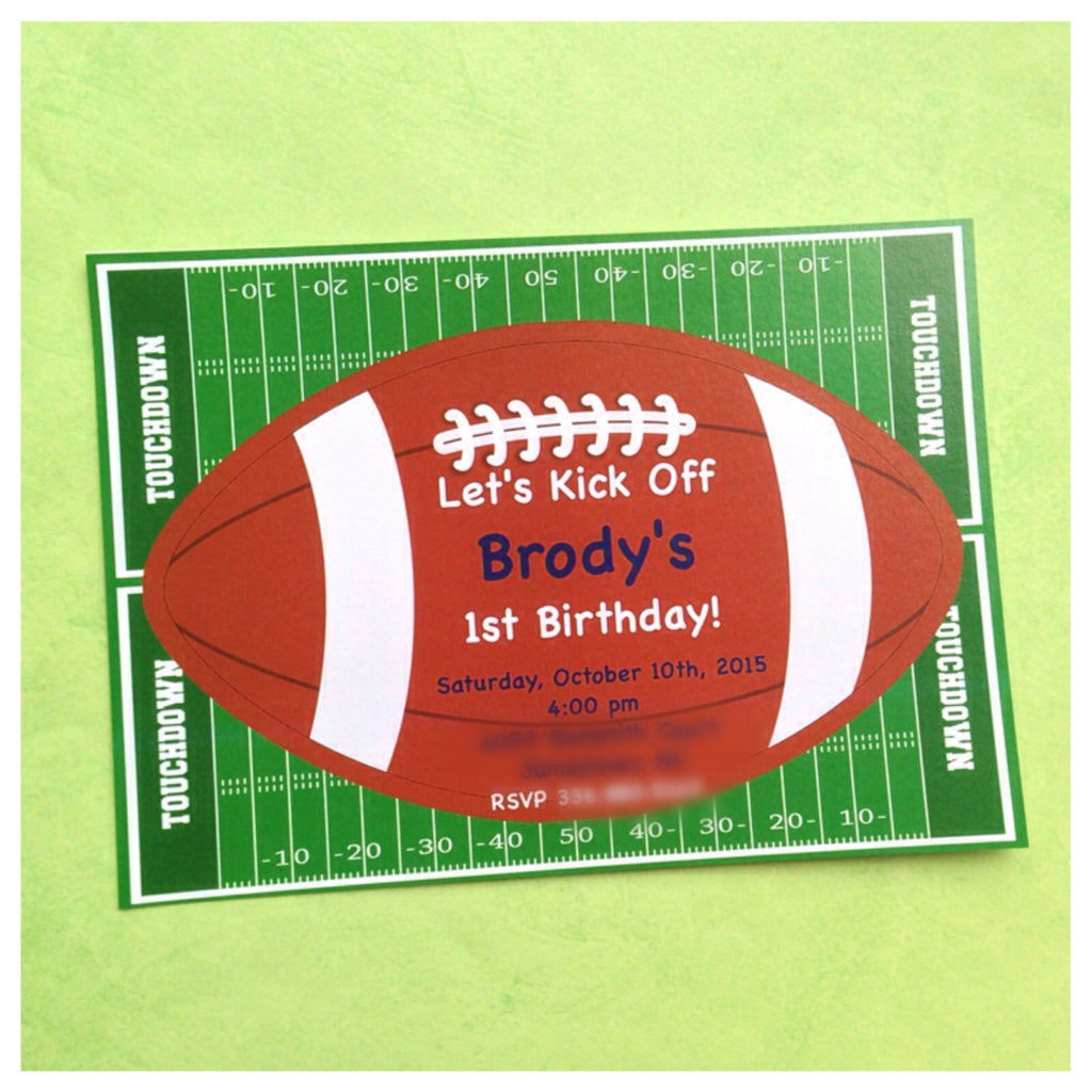 PRINTED Football Invitation (5x7)