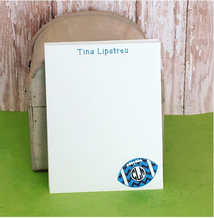 Monogram Football Notepad