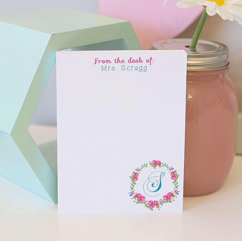 Flower Monogram Notepad