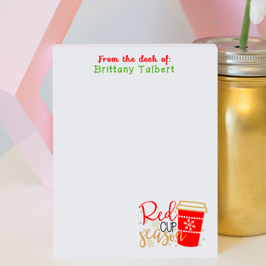 Red Cup Season Notepad