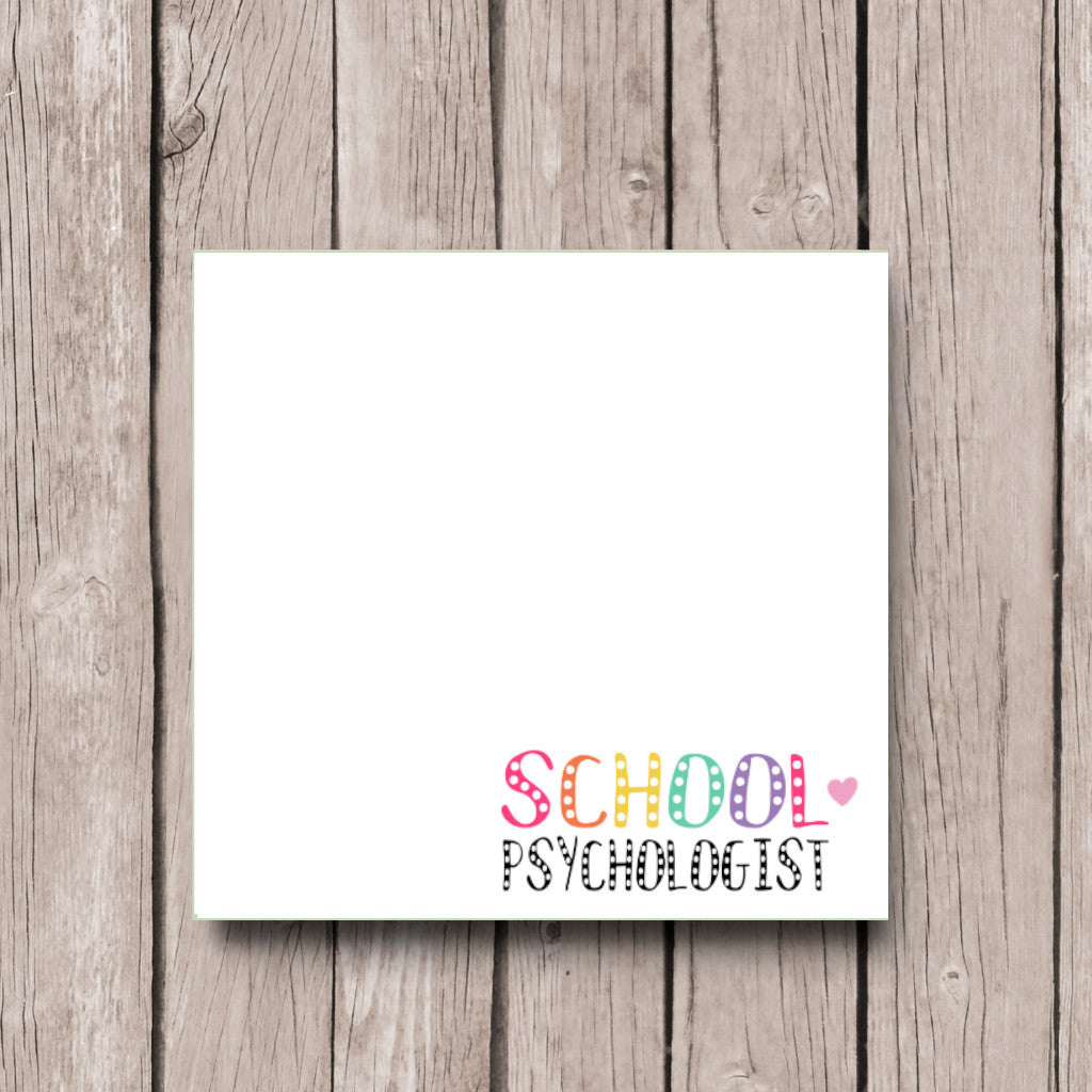 School Psychologist Sticky Note
