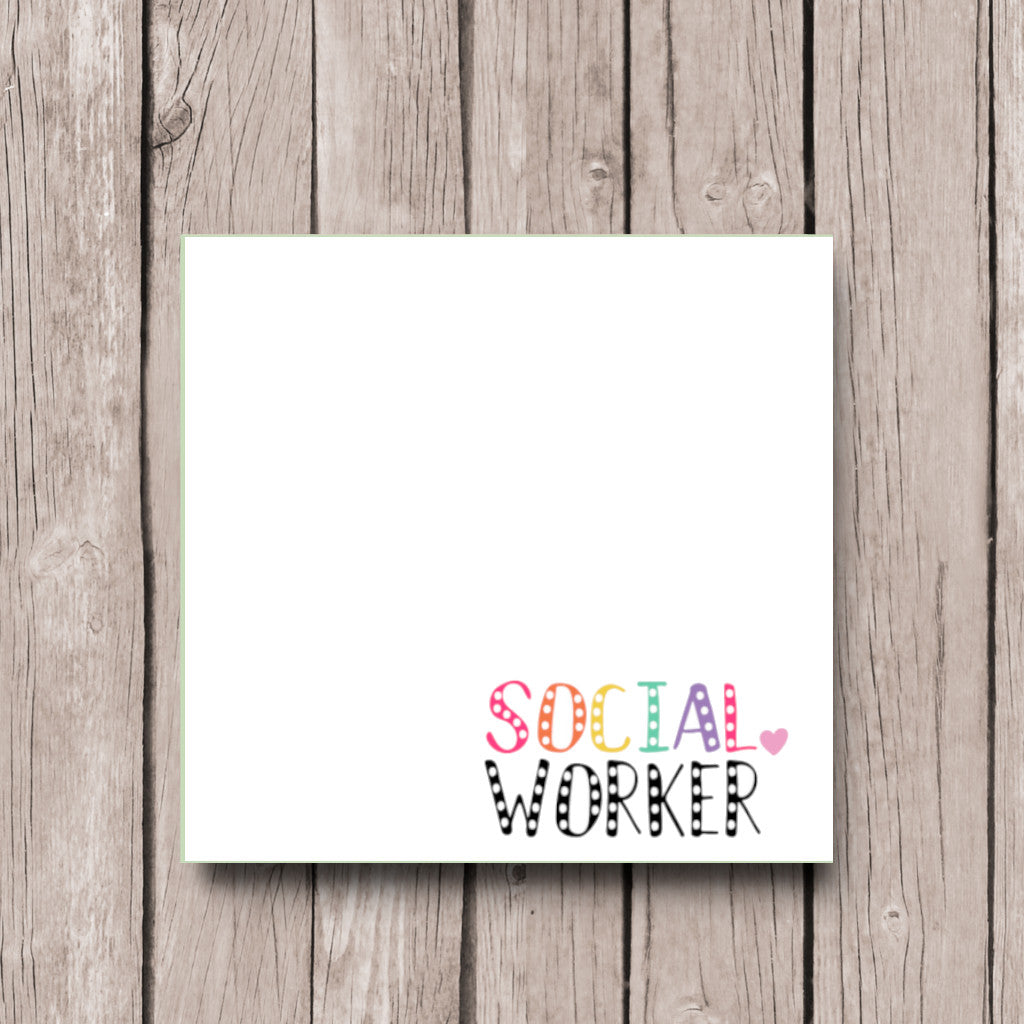 Social Worker Sticky Note