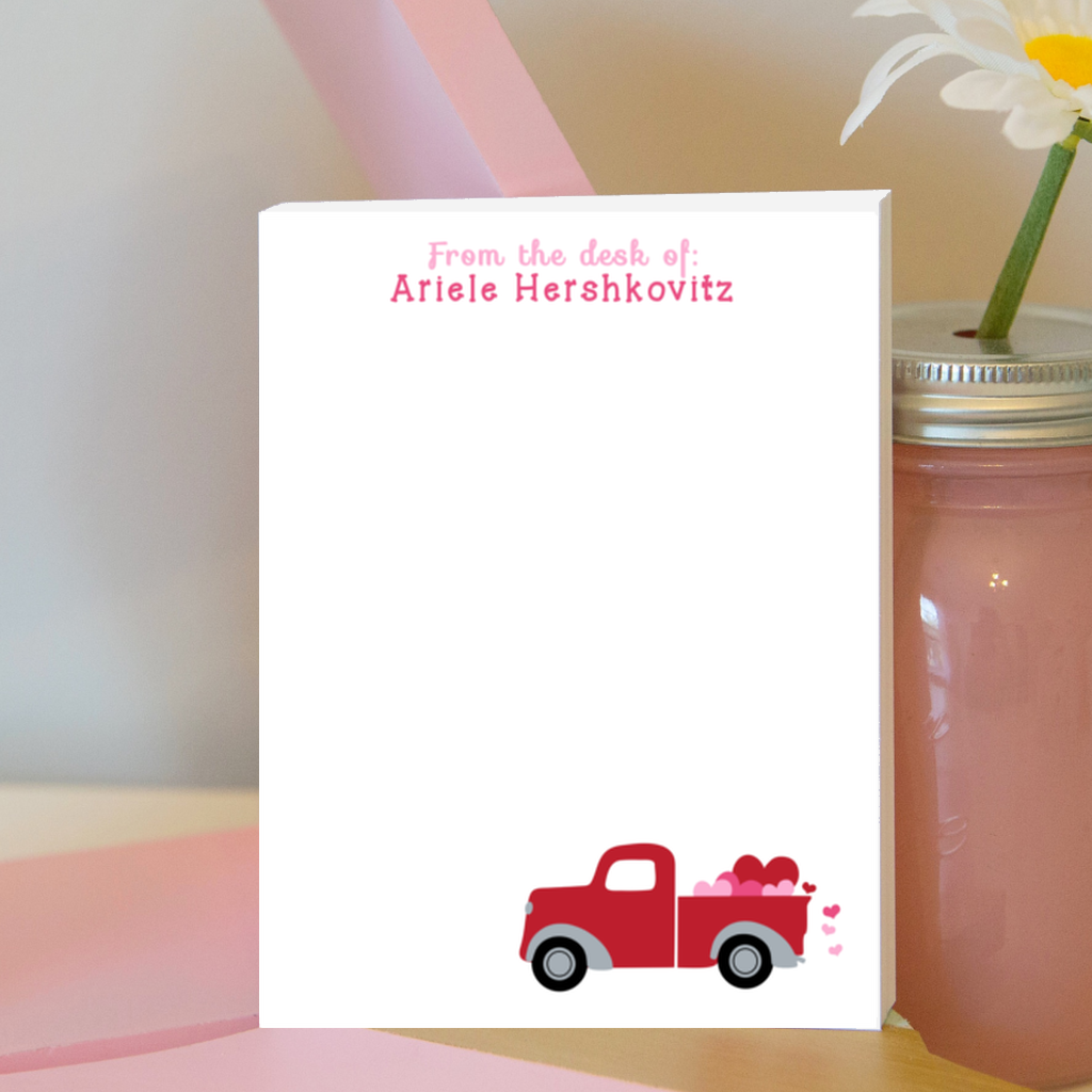 Valentine's Day Truck Notepad