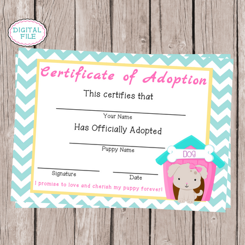Puppy Adoption Cards