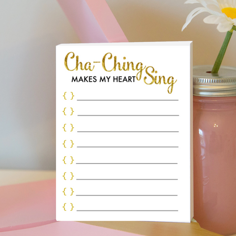 Cha-Ching Makes My Heart Sing To Do List