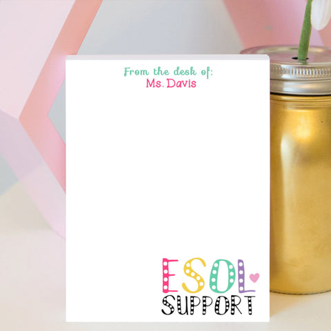 ESOL Support Notepad