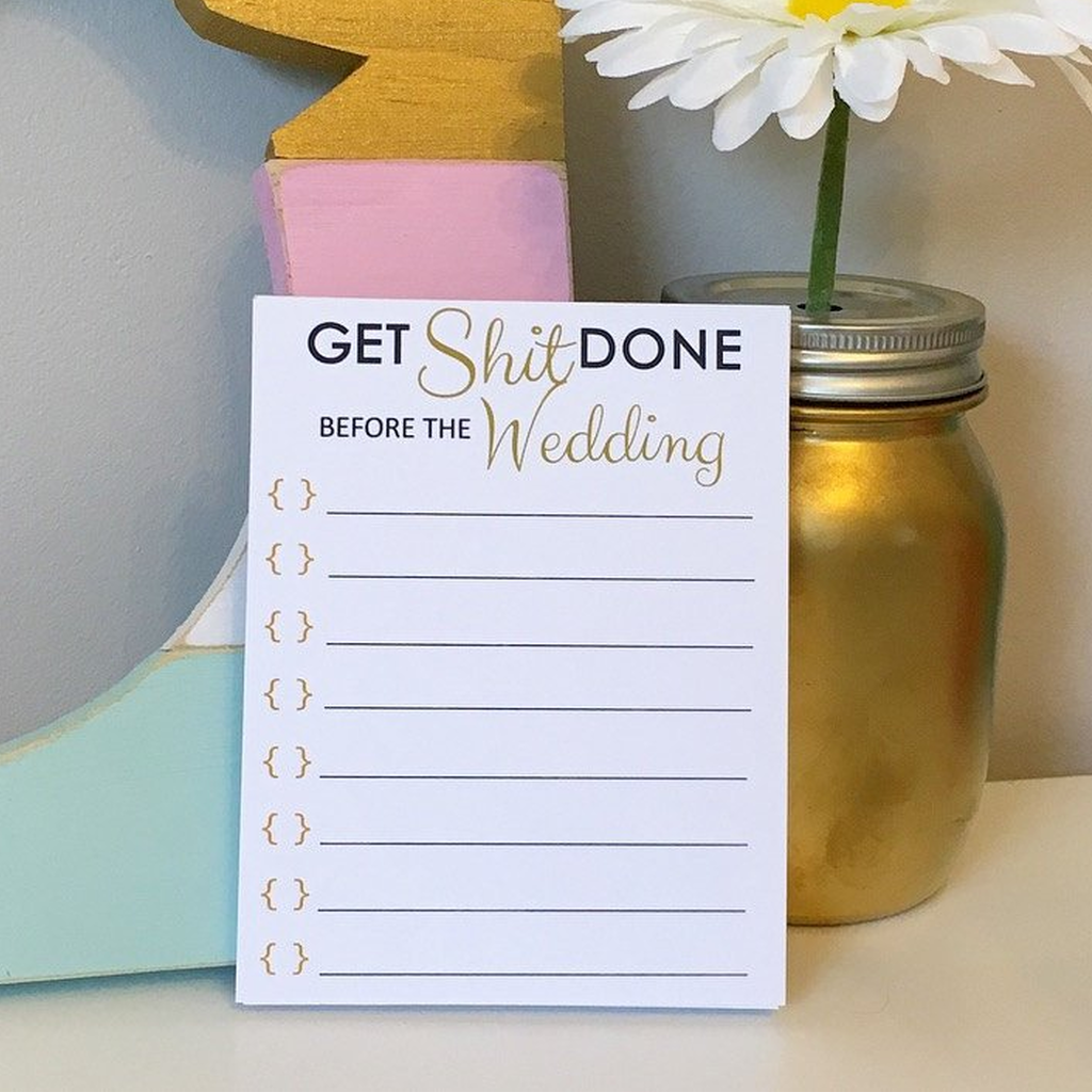 Get Shit Done Before the Wedding! Notepad