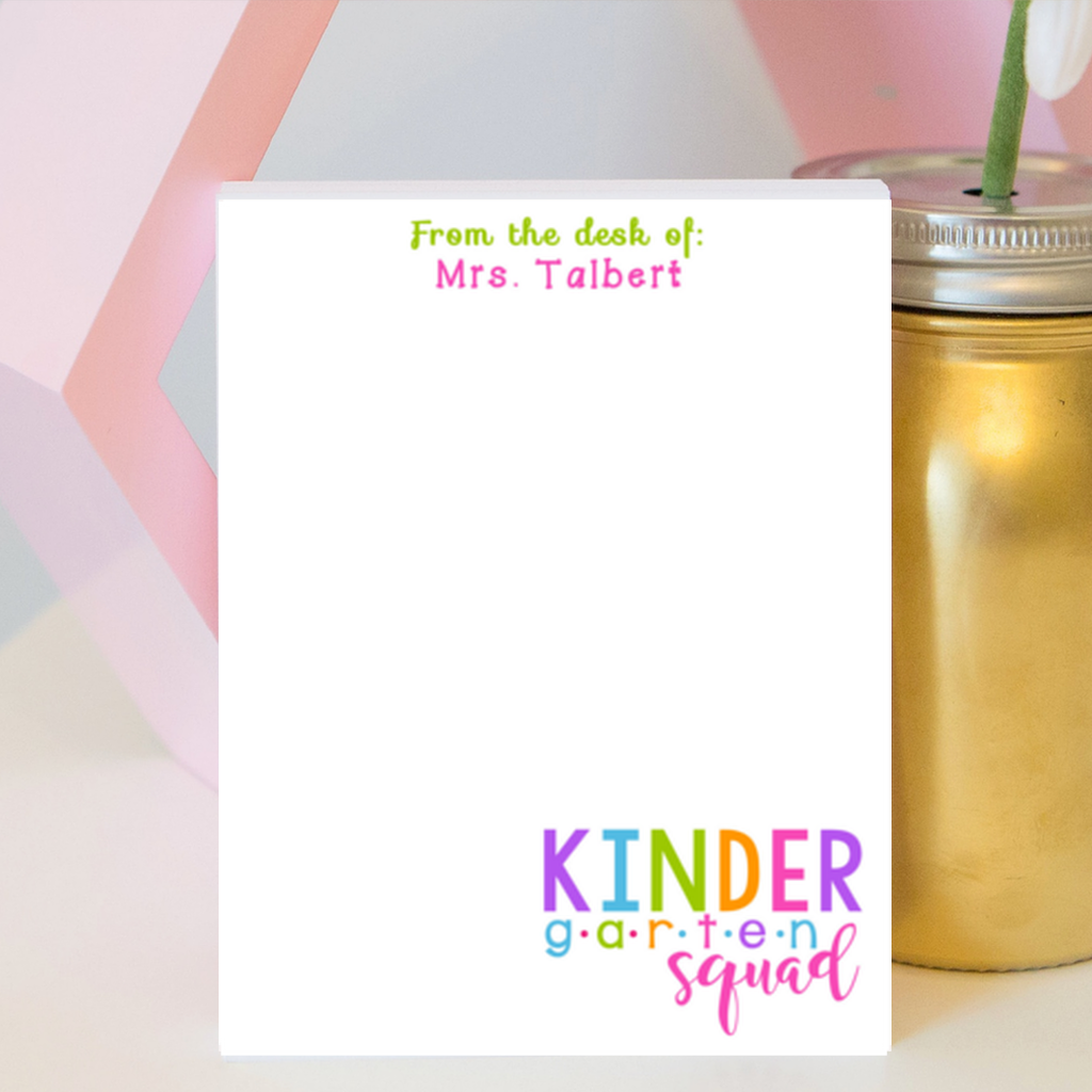 Kindergarten Squad Notepad