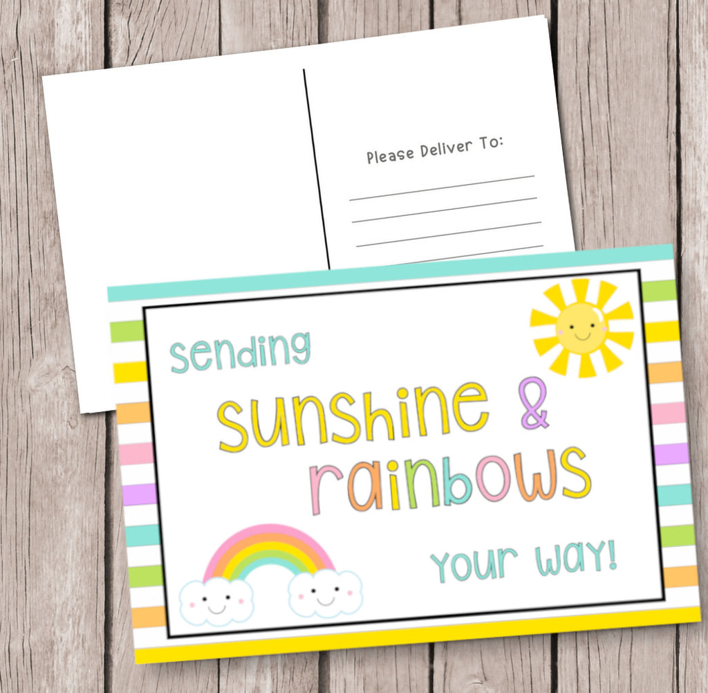 Happy Mail for Students: Sunshine & Rainbows-Postcard