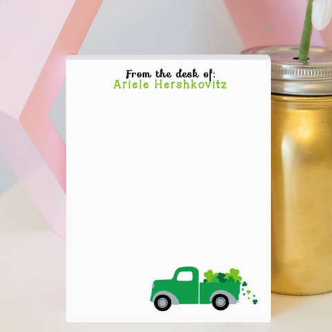 St. Patrick's Day Truck Notepad