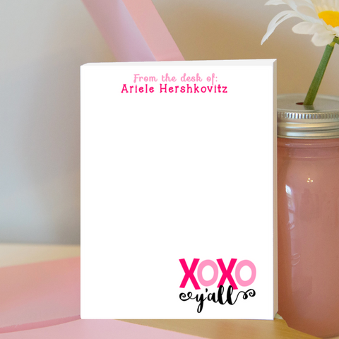 XOXO Y'all Valentine's Day Notepad