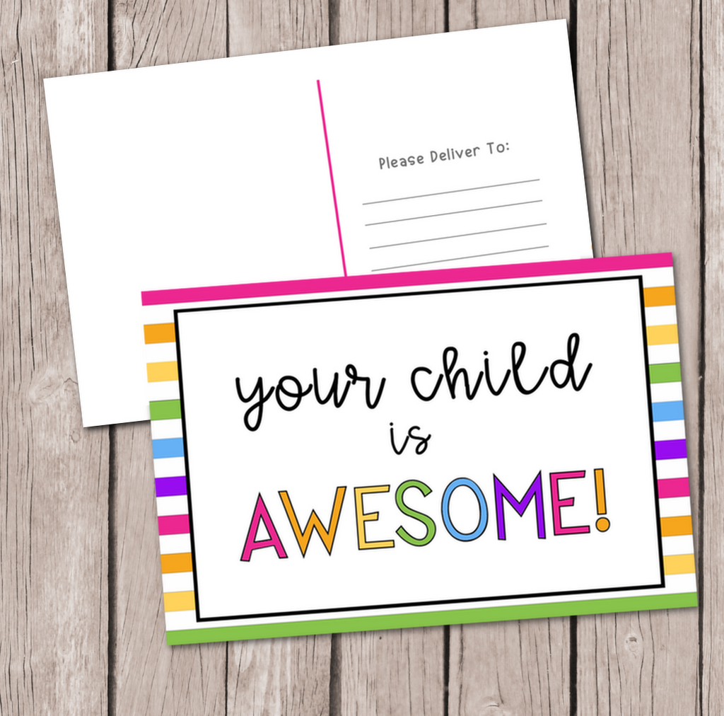 Happy Mail for Students: Your Child is Awesome- Postcard