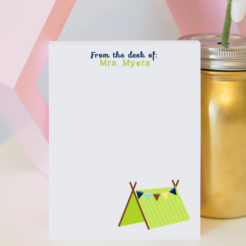 Camping Tent Notepad