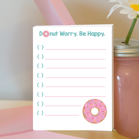 Donut Worry Be Happy To Do List