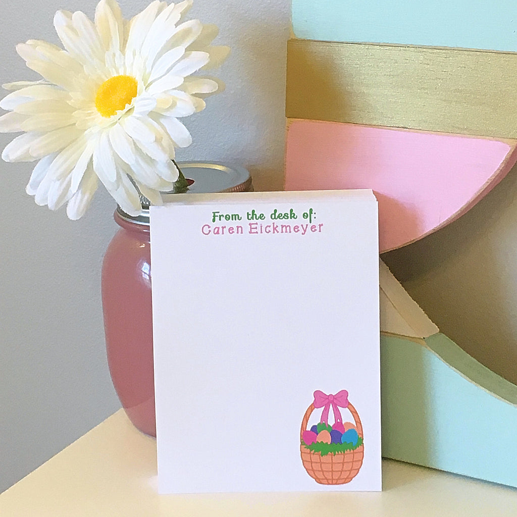 Easter Egg Basket Notepad