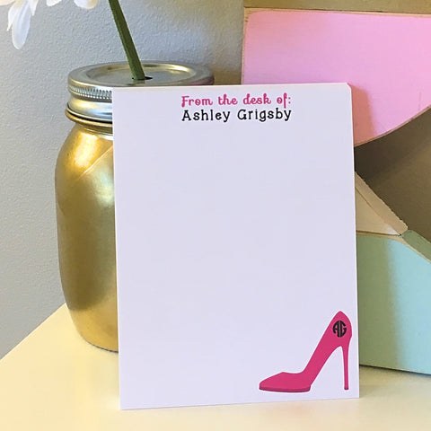 High Heel Monogram Notepad