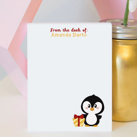 Holiday Penguin Notepad