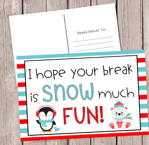 SNOW Holiday Postcard