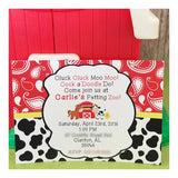 PRINTED Petting Zoo Party! Invitation (5x7)