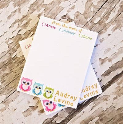 Owl Personalized Notepad