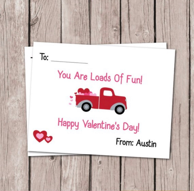 Valentine's Day Truck Cards