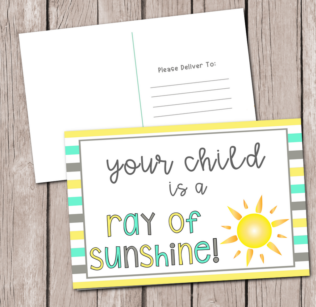 Happy Mail for Students: Your Child is a Ray of Sunshine - Postcard