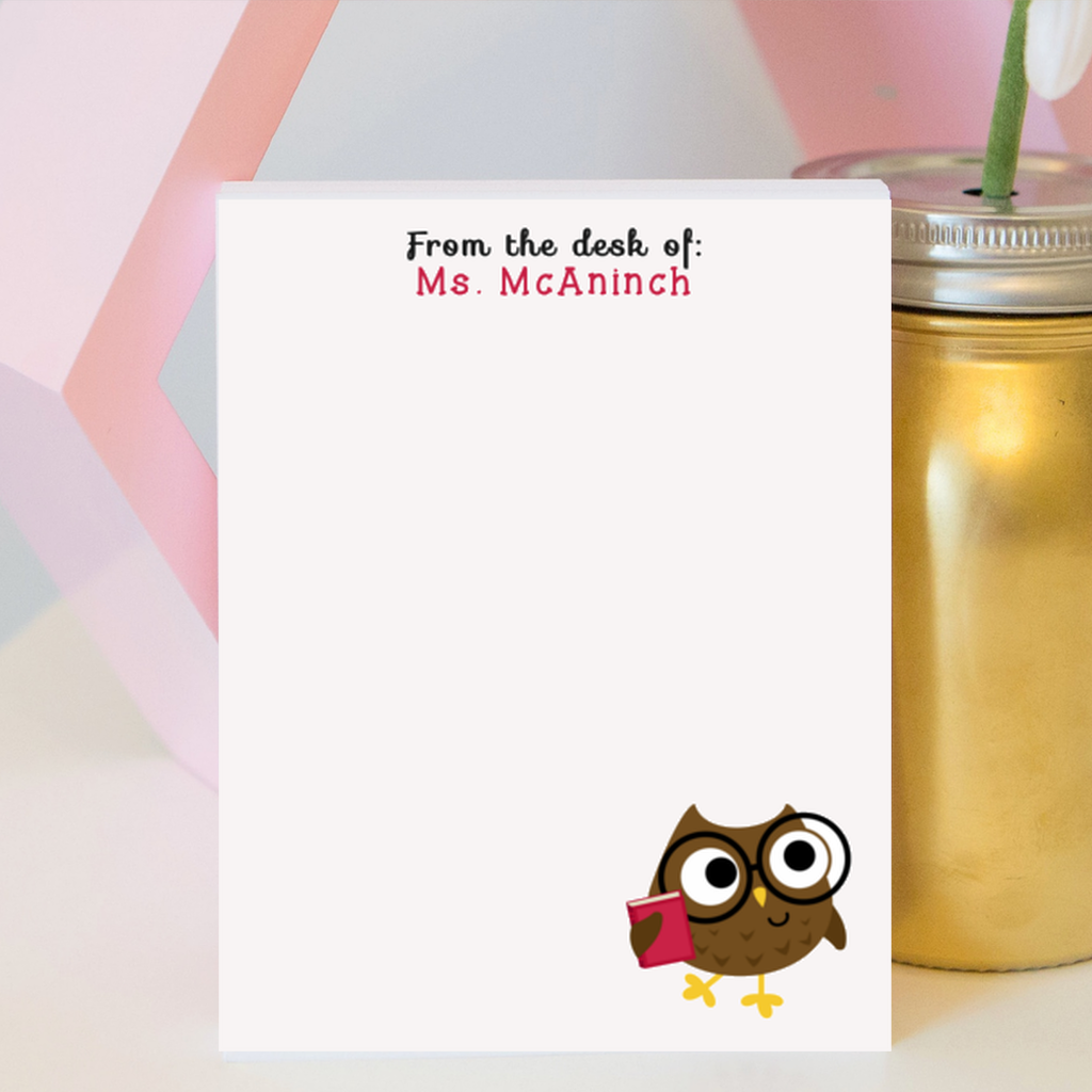 School Owl Notepad